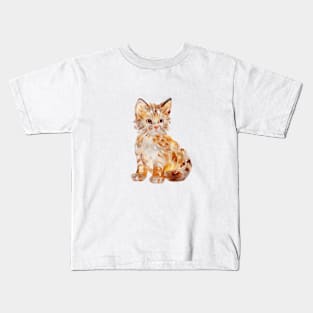 Cute Glass Cat Design Kids T-Shirt